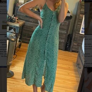 Green Floral Maxi Dress